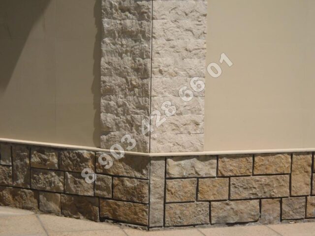 Плитка из мекегинского доломита на стене Плитка из мекегинского доломита на стене