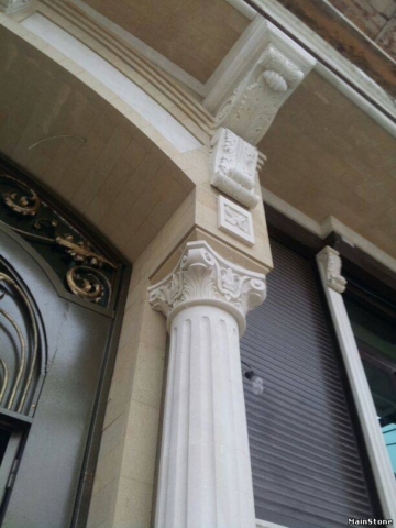 Колонна с канеллюрами и капитель ручного изготовления Колонна с канеллюрами и капитель ручного изготовления