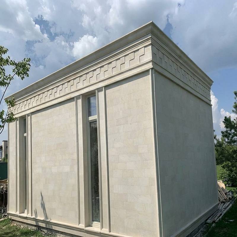 Чиринский камень серый Дом облицованный чиринским камнем