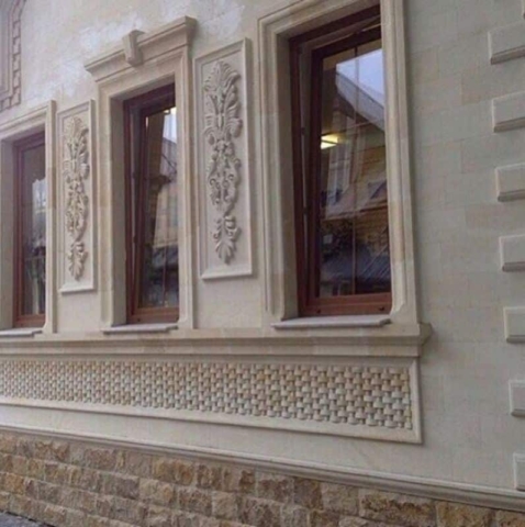 Обрамление проёмов Дагестанским камнем