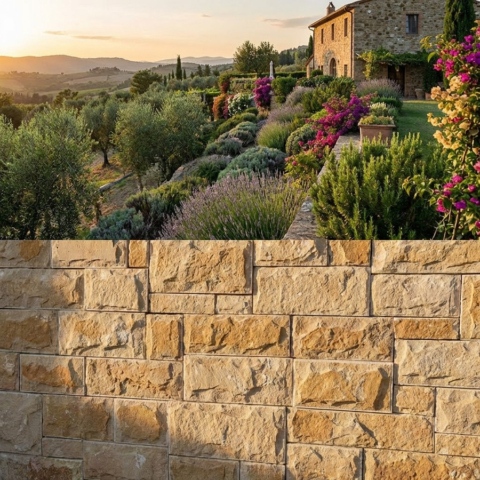 Плитка из дагестанского доломита с фаской на цоколь