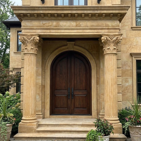 Колонны из Дагестанского камня Колонны из Дагестанского камня