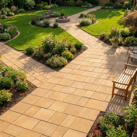 Ландшафтный дизайн из дагестанского камня