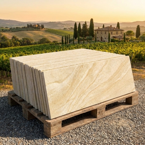 Акушинский песчаник светло-желтый 2500 р м2