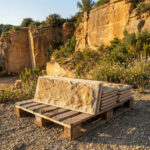 Плитка из доломита со сколом (рваный камень)