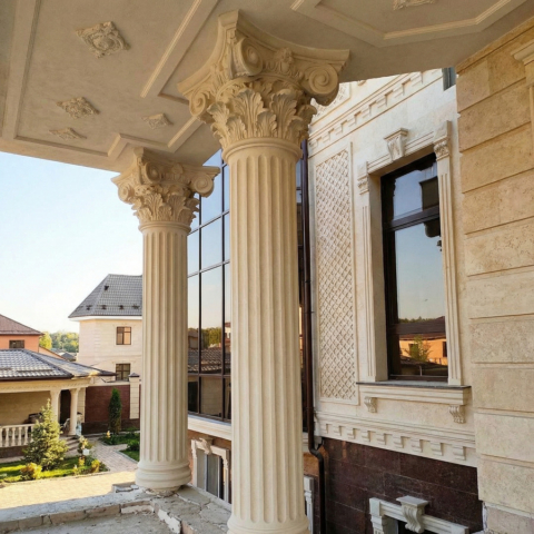 Колонны и капители из Дагестанского камня Колонны из камня